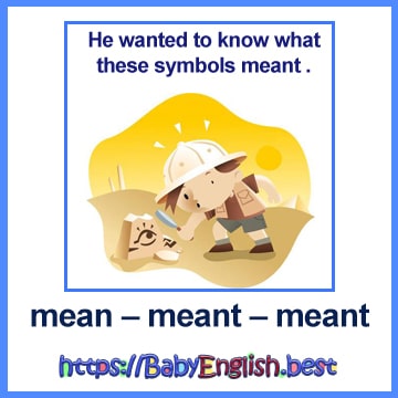 mean – meant – meant