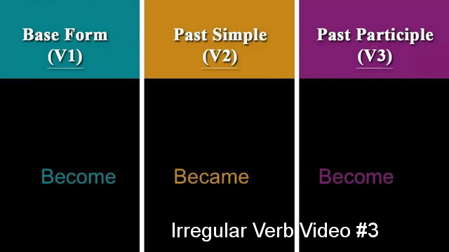 Irregular Verb Video #3